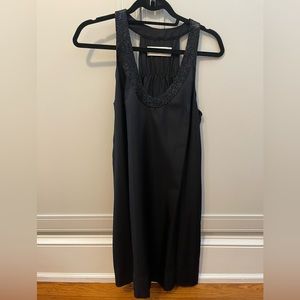 Black Graham & Spencer silky racer back dress with beading and pockets